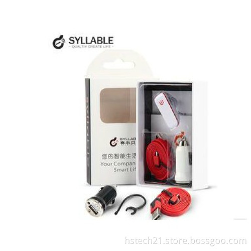 Syllable D50 earphones mobile phone headphones in white,red headsets original